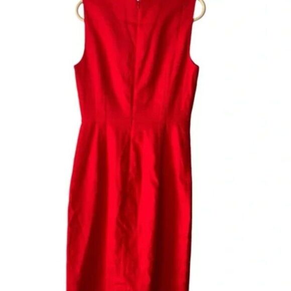 J. Crew High-neck sheath dress in stretch linen blend Red NWT 4P - Picture 6 of 12